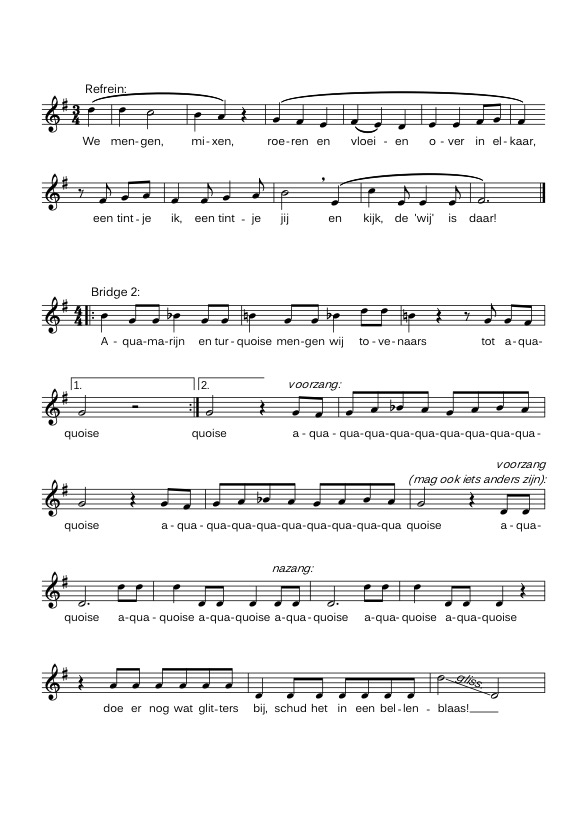 Partituur Aquaquoise pagina 3
