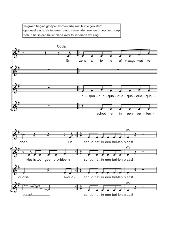 Partituur Aquaquoise pagina 4